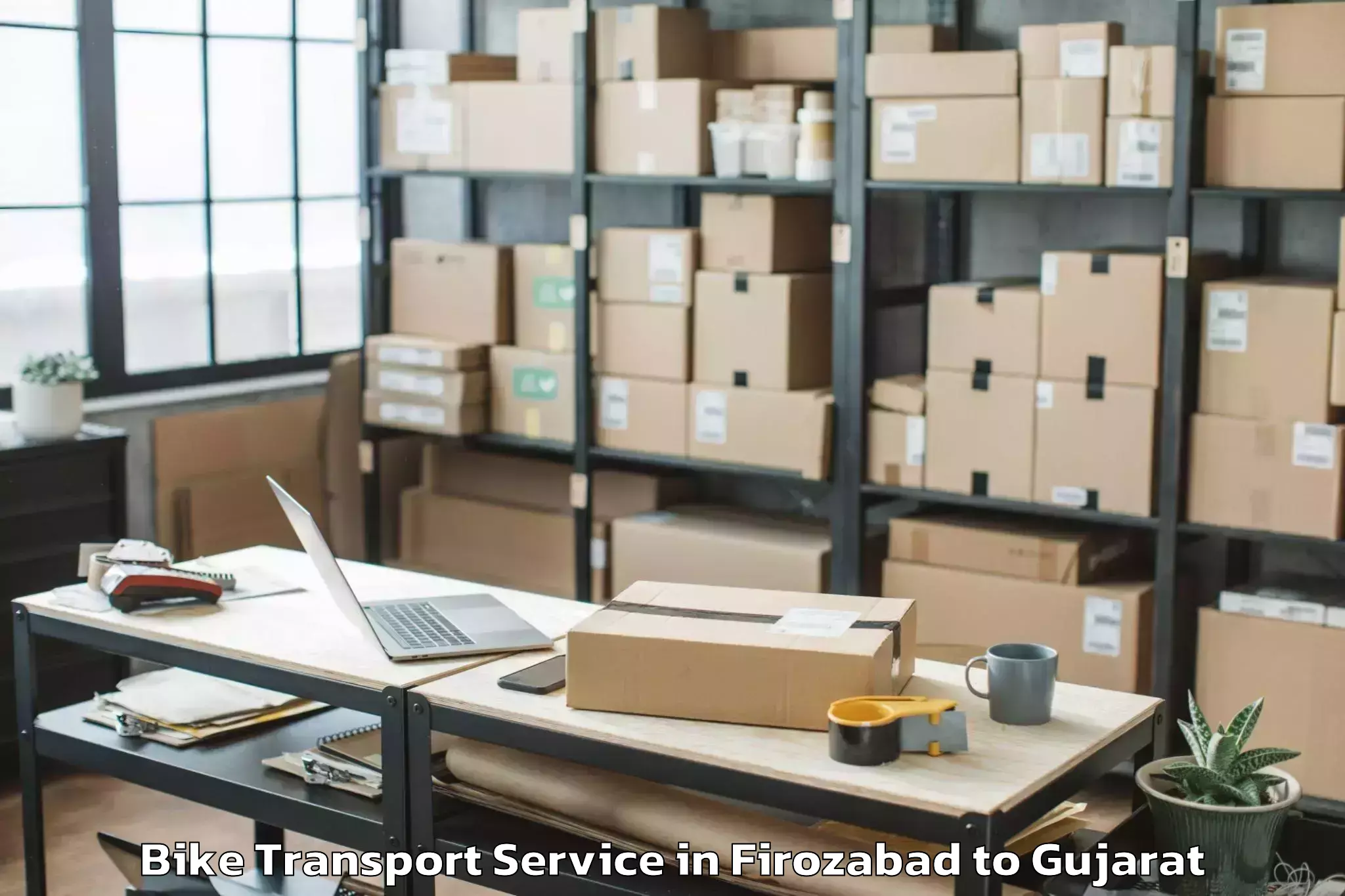 Expert Firozabad to Rajula Bike Transport